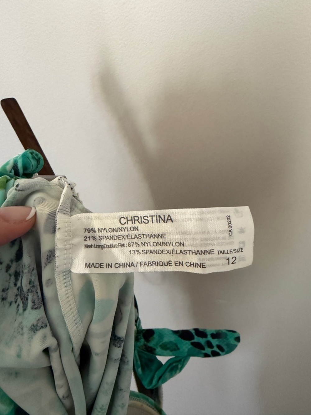 Y2K Christina turquoise blue animal print tankini halter top | euro summer top - Picture 7 of 8